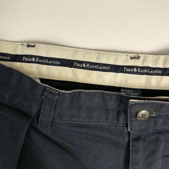 Polo Ralph Lauren Men's Size 38 Blue Pleated Chino Shorts H89 - Picture 4 of 5